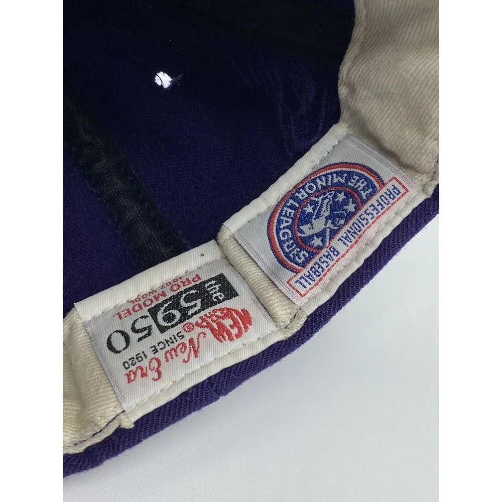 Salem Avalanche Purple Cap Hat Fitted 6 7/8 New Era 5950 Youth Wool Minor League